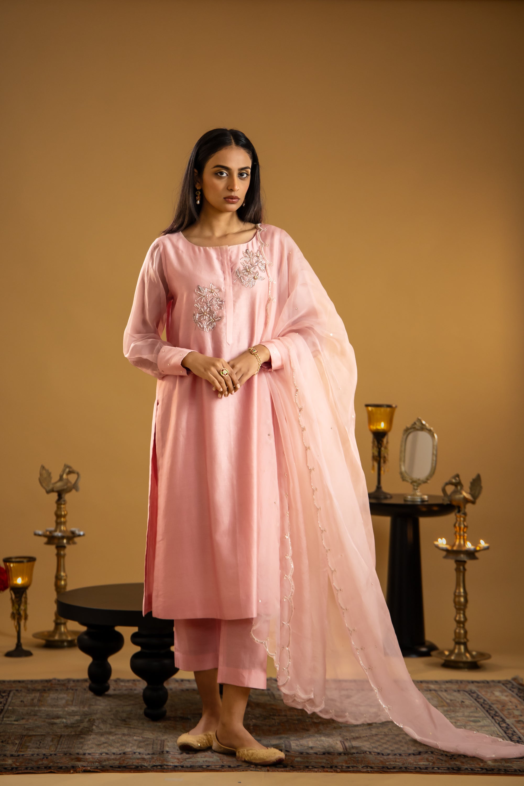 Rosé Aura Kurta Set