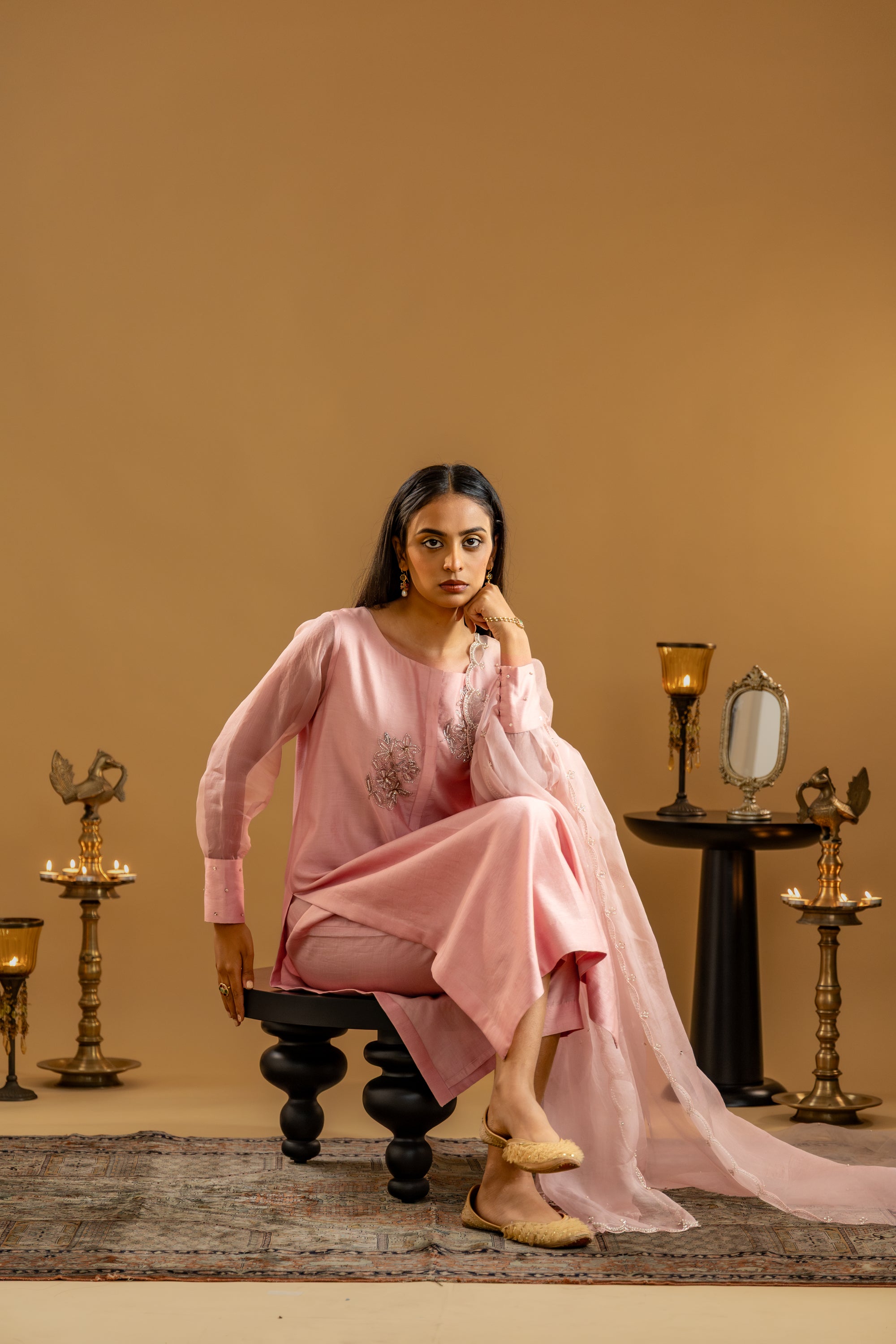 Rosé Aura Kurta Set
