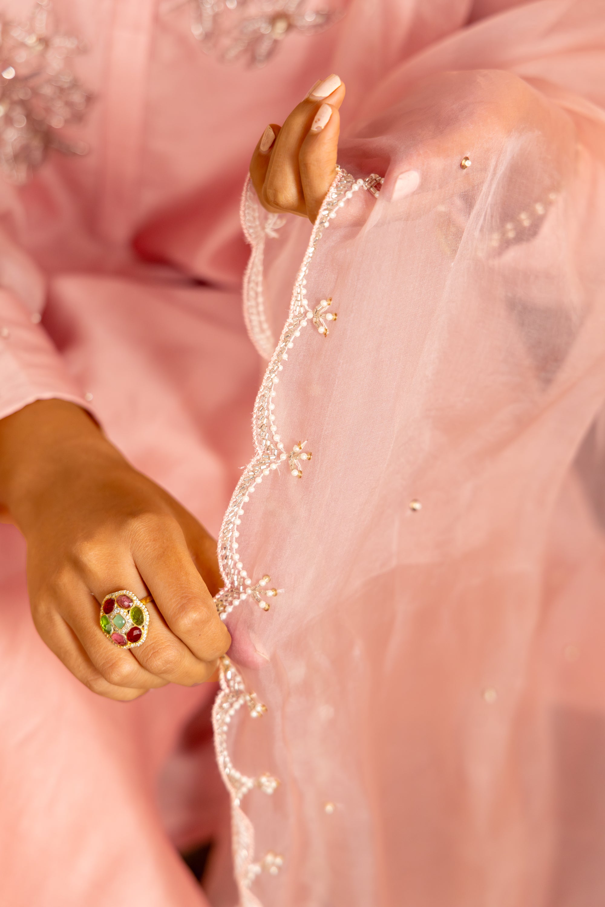 Rosé Aura Kurta Set
