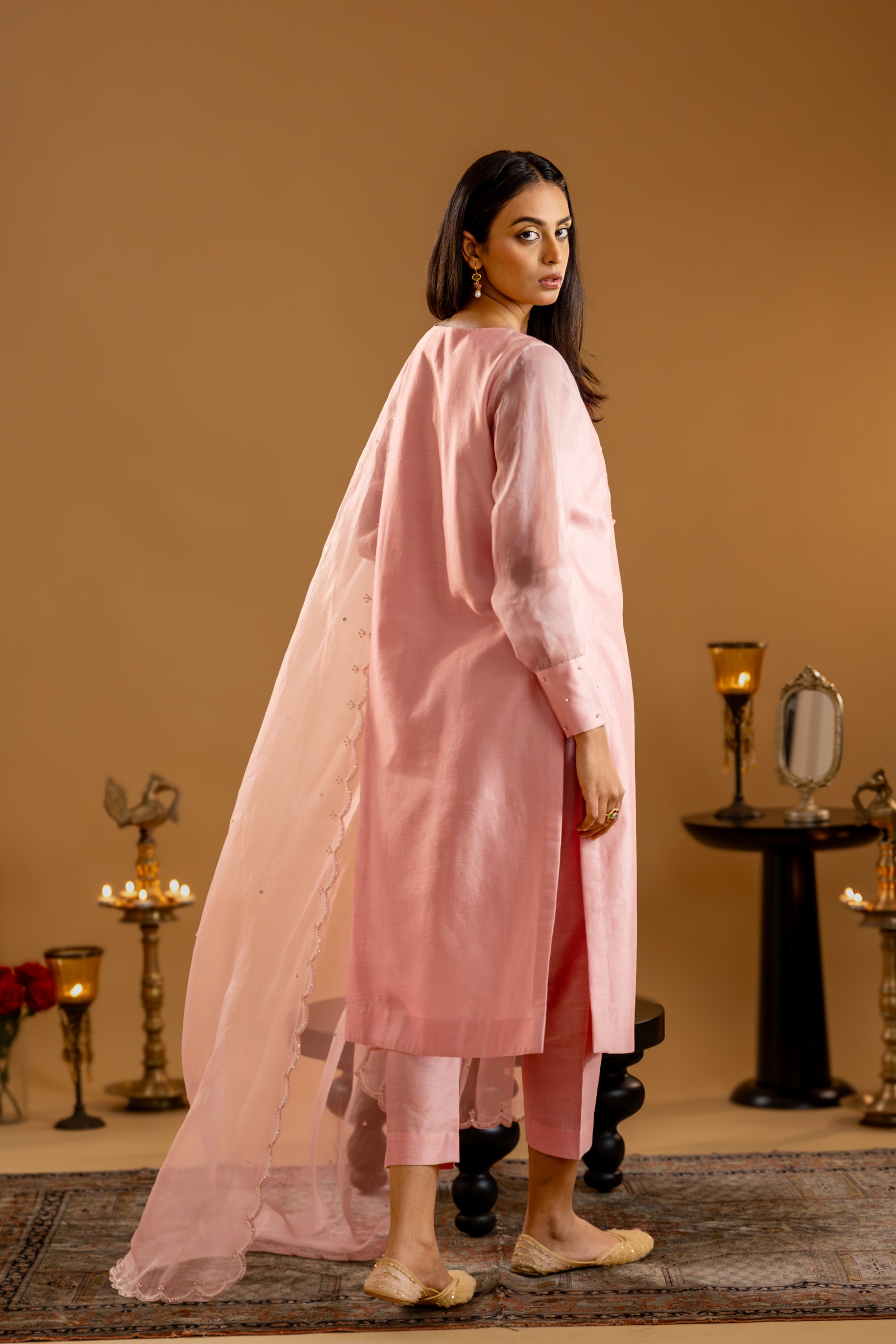 Rosé Aura Kurta Set