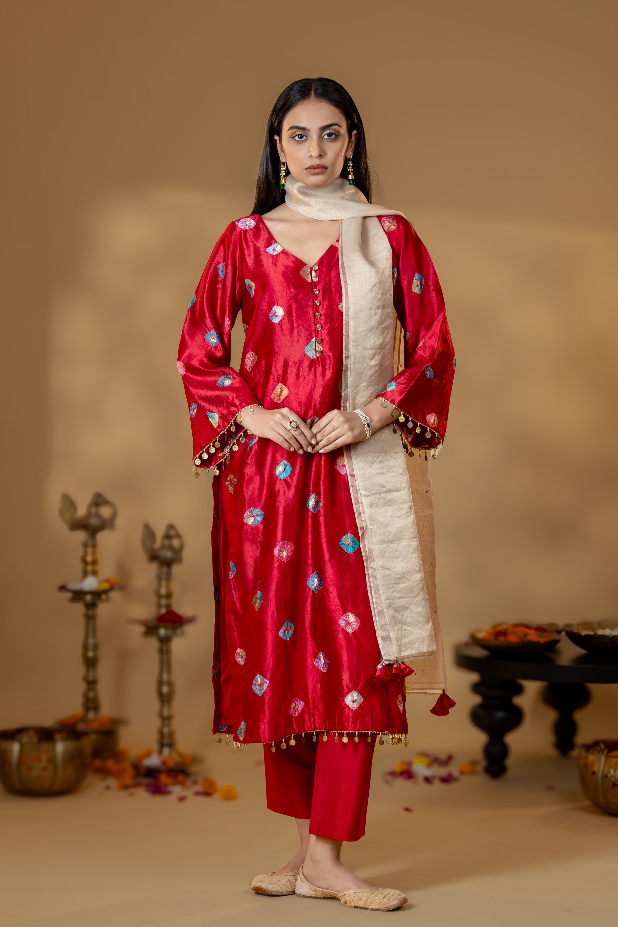 Gulnaar Bandhani Suit