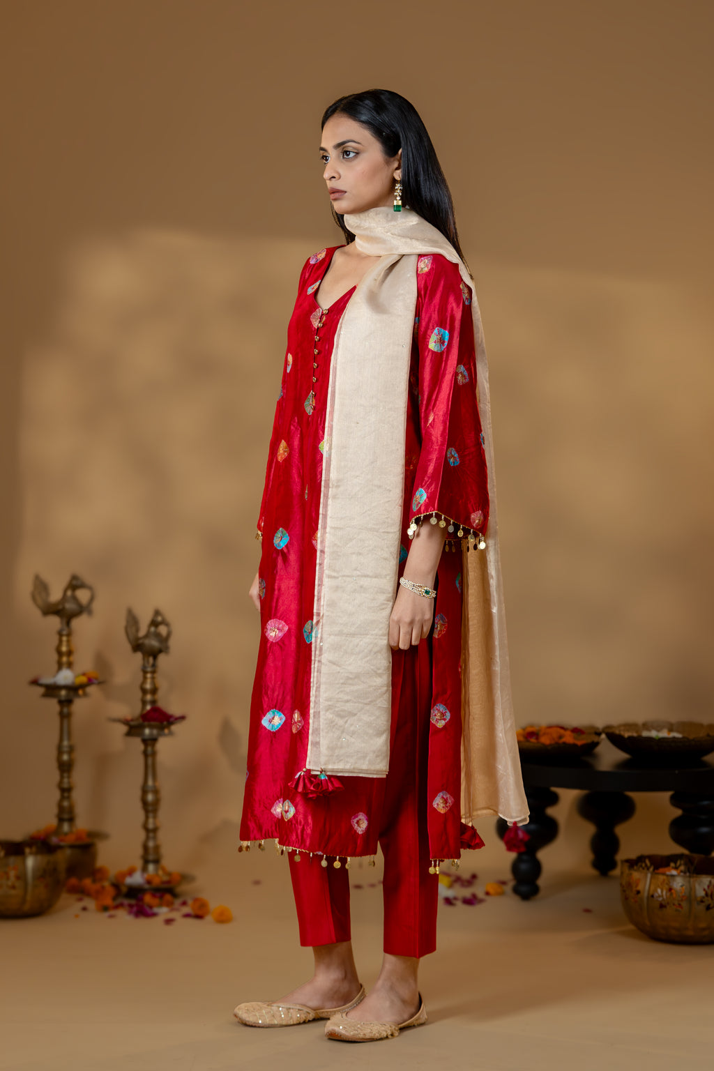 Gulnaar Bandhani Suit
