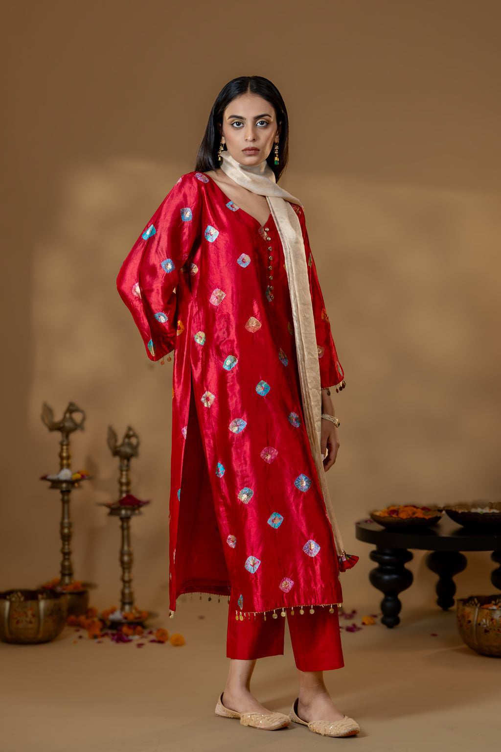 Gulnaar Bandhani Suit