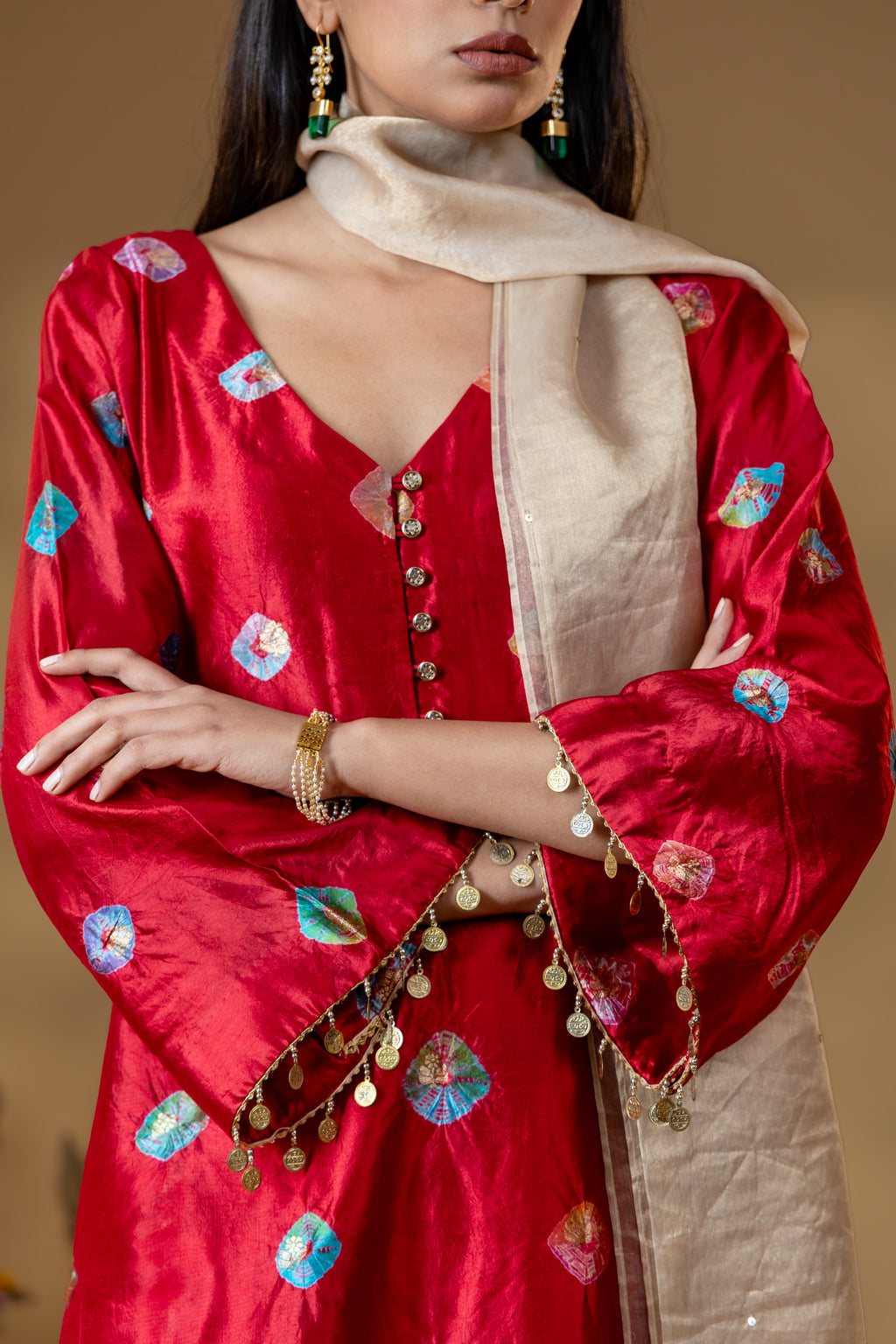 Gulnaar Bandhani Suit