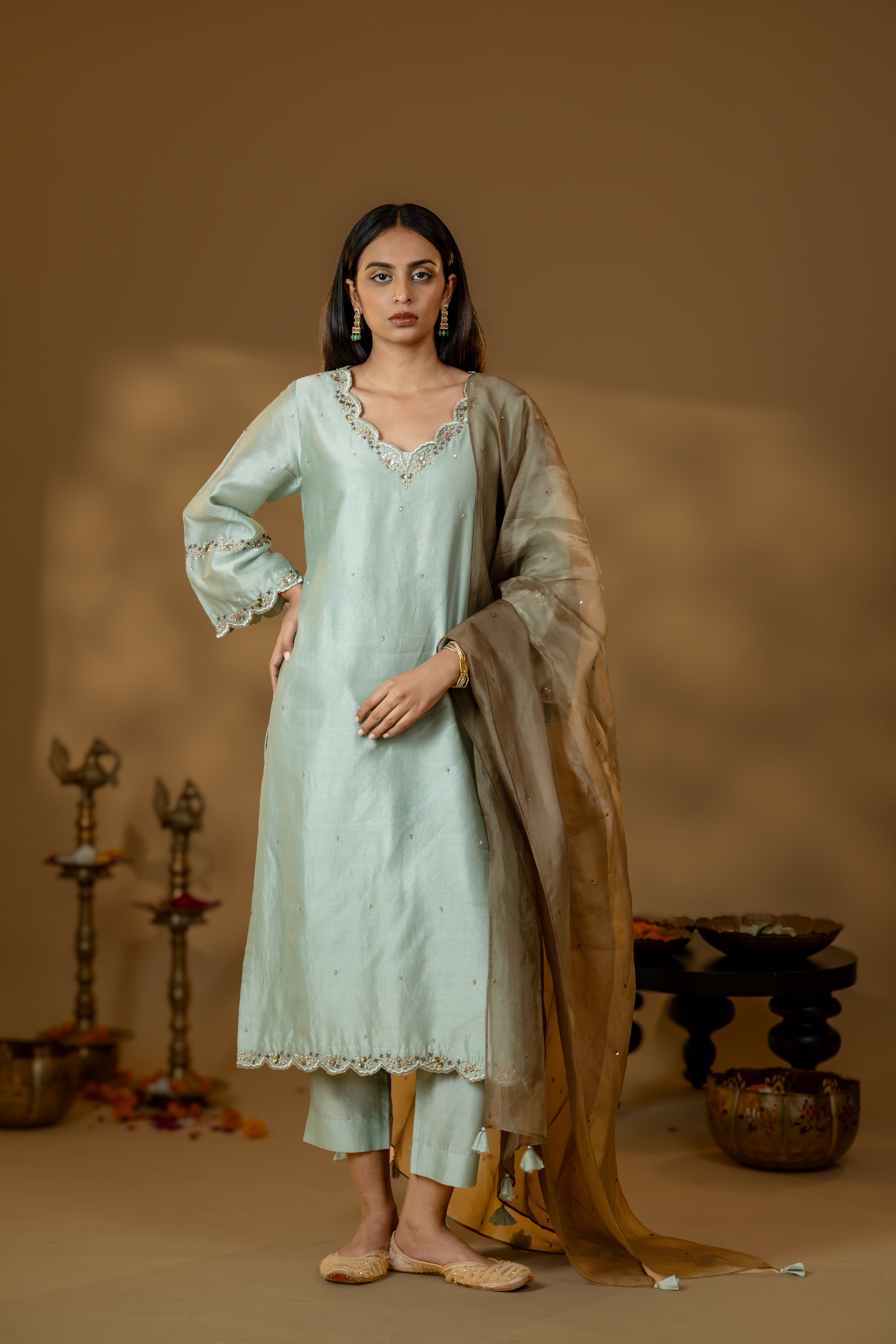 Sage Noor Kurta Set