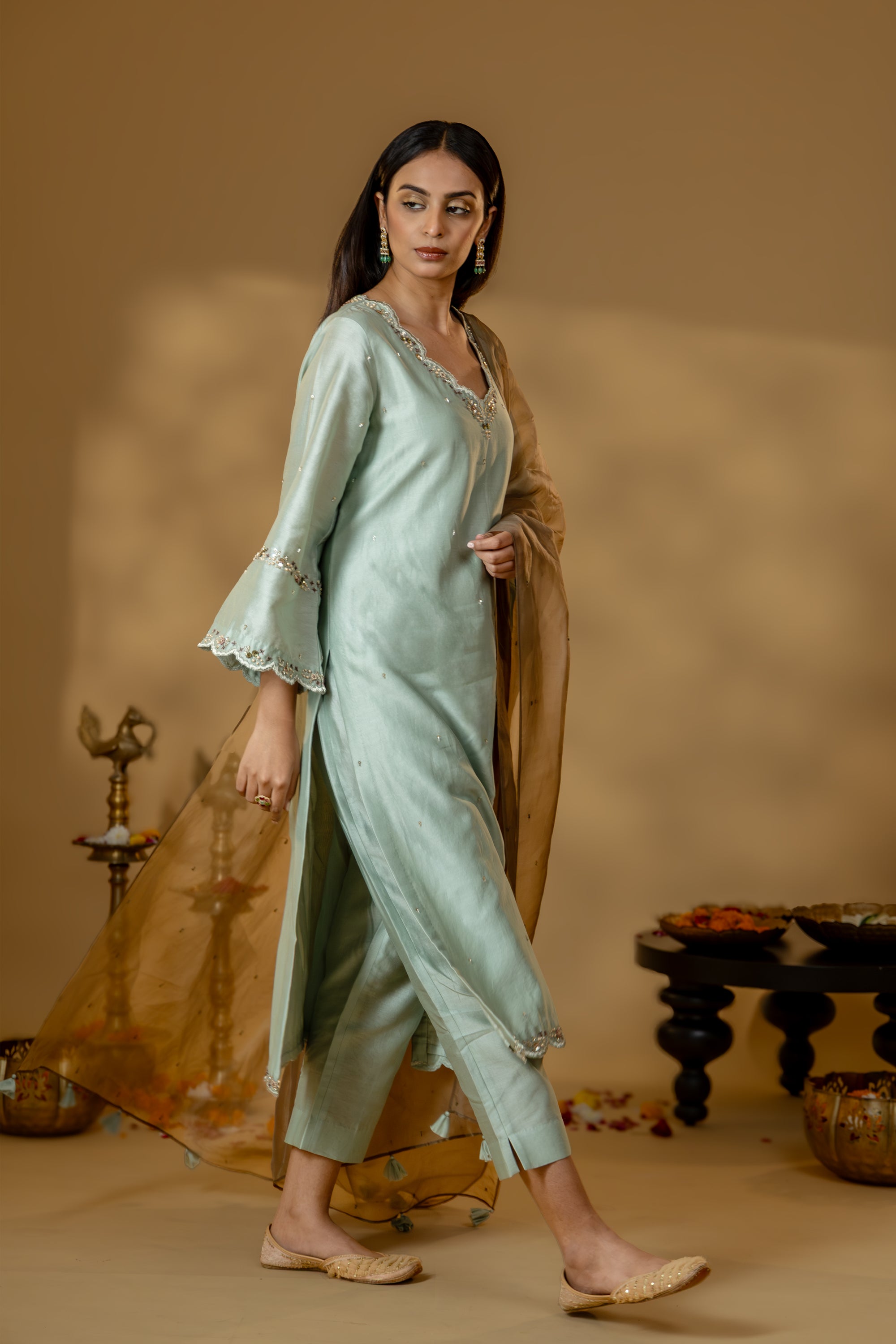 Sage Noor Kurta Set