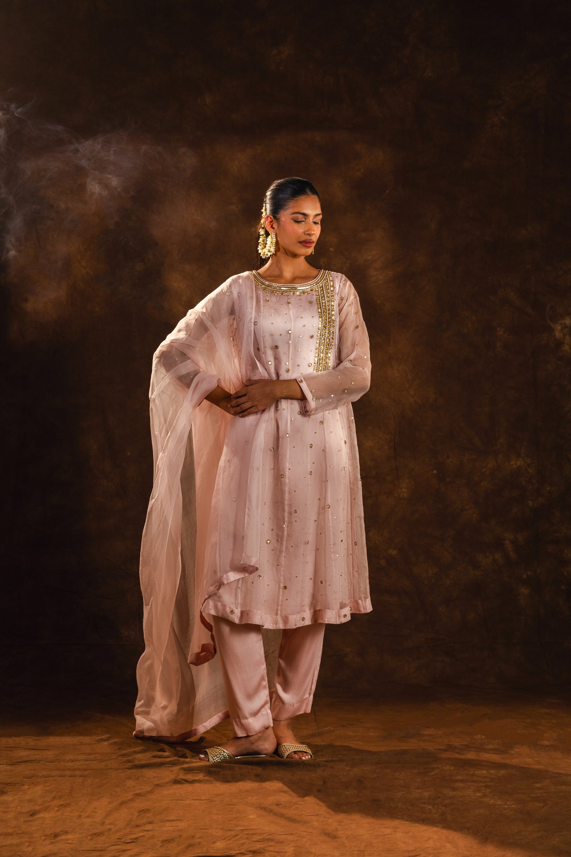 Onion Pink Organza Set