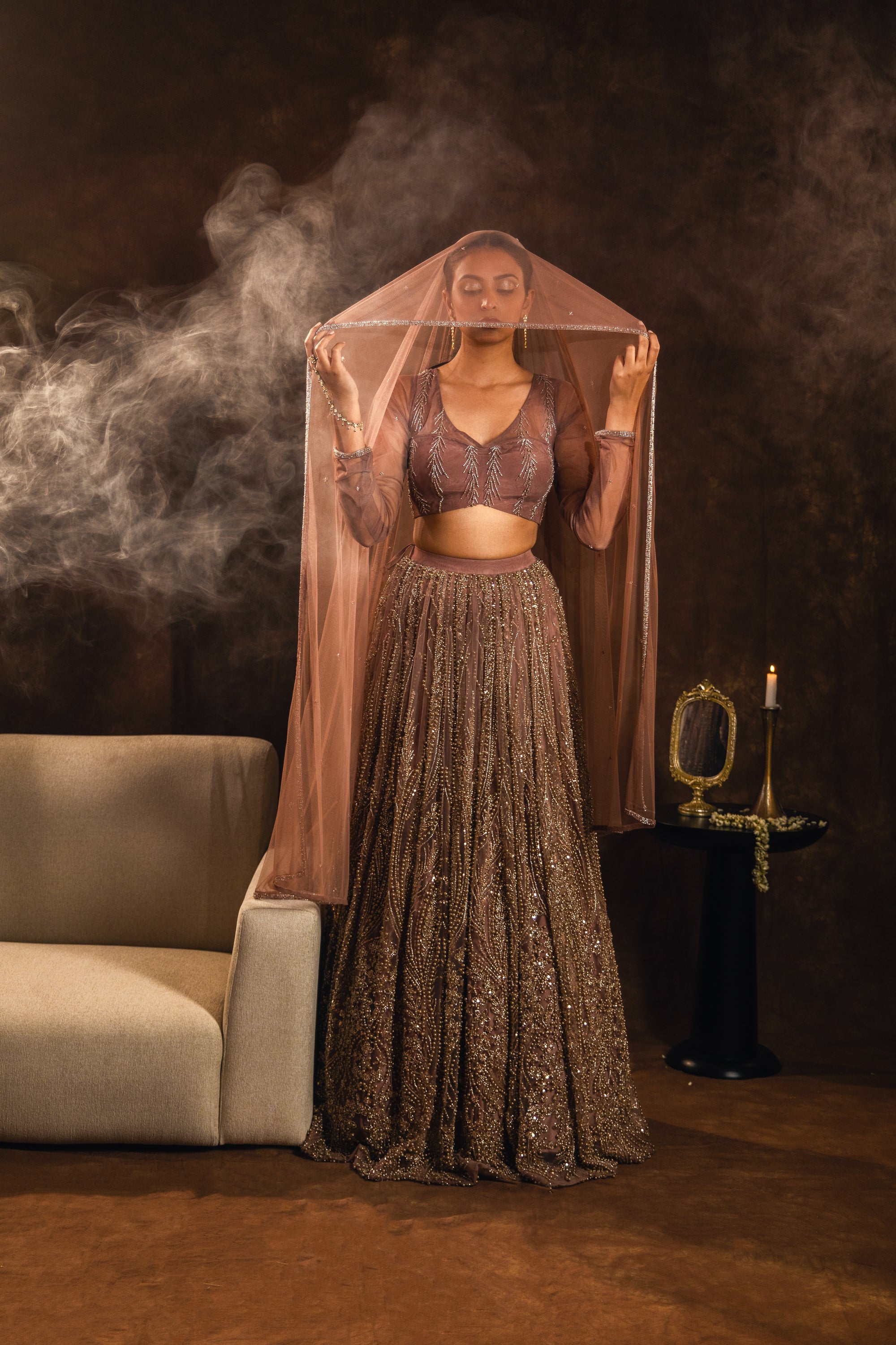 Dusty Rose Lehenga