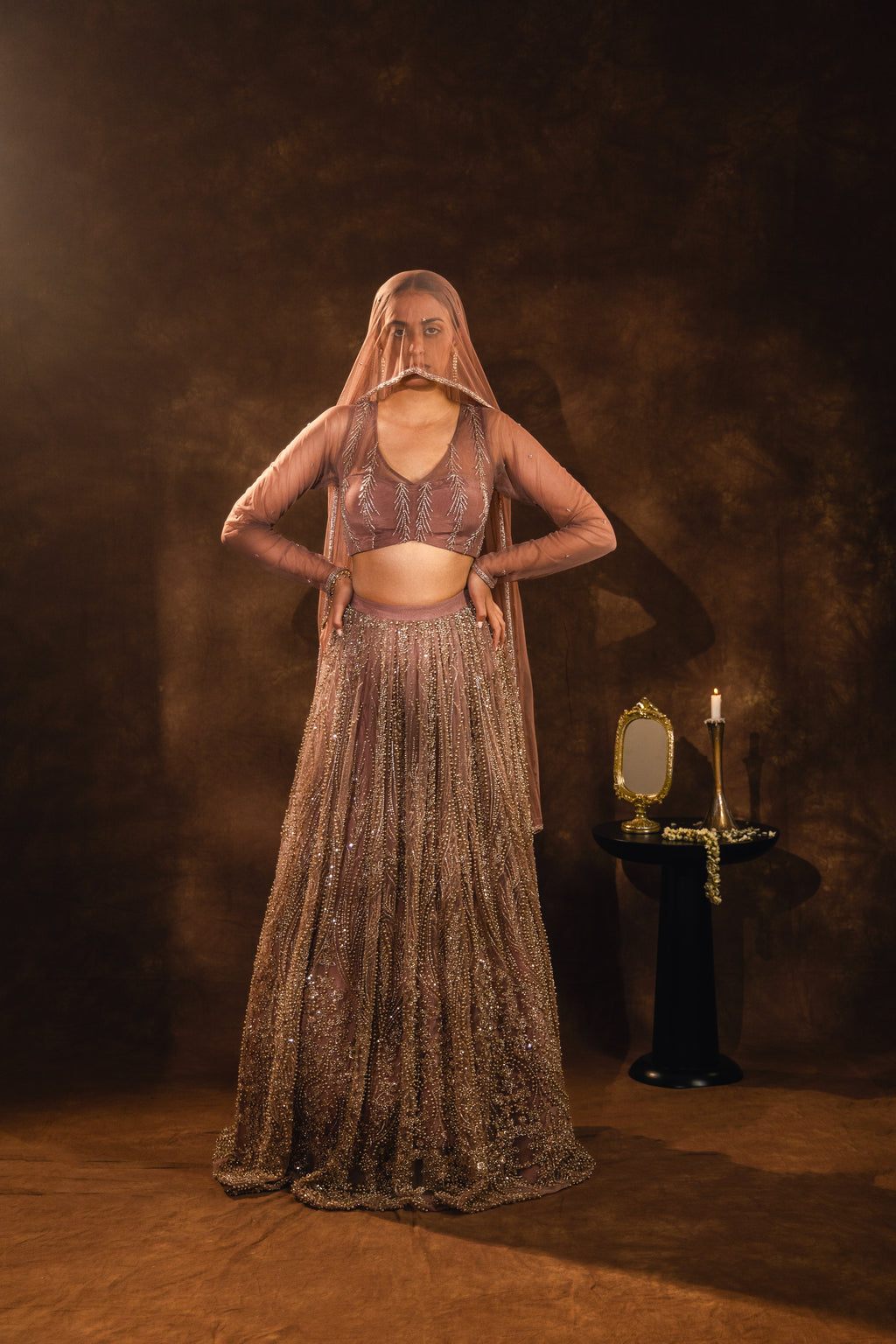 Dusty Rose Lehenga