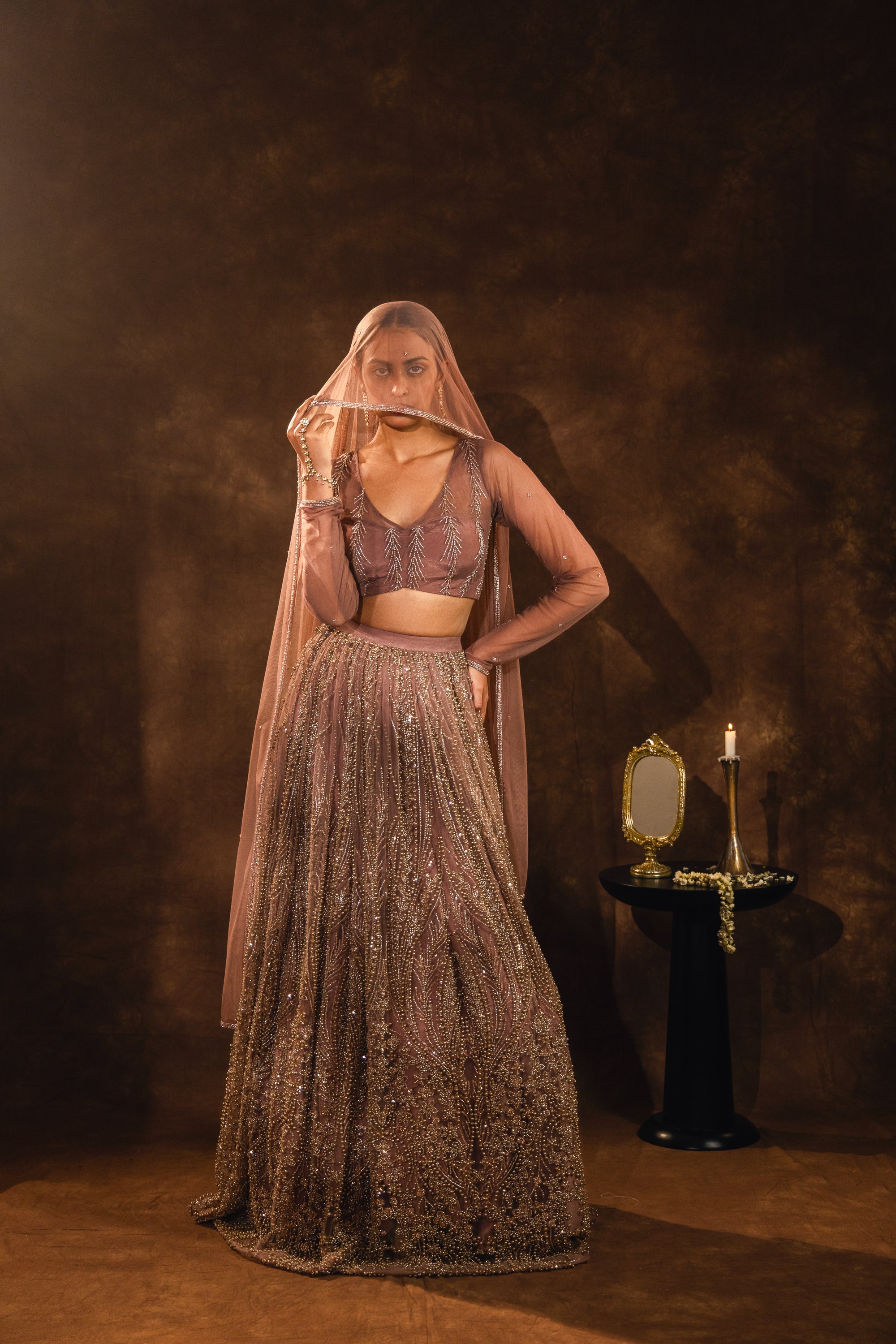 Dusty Rose Lehenga