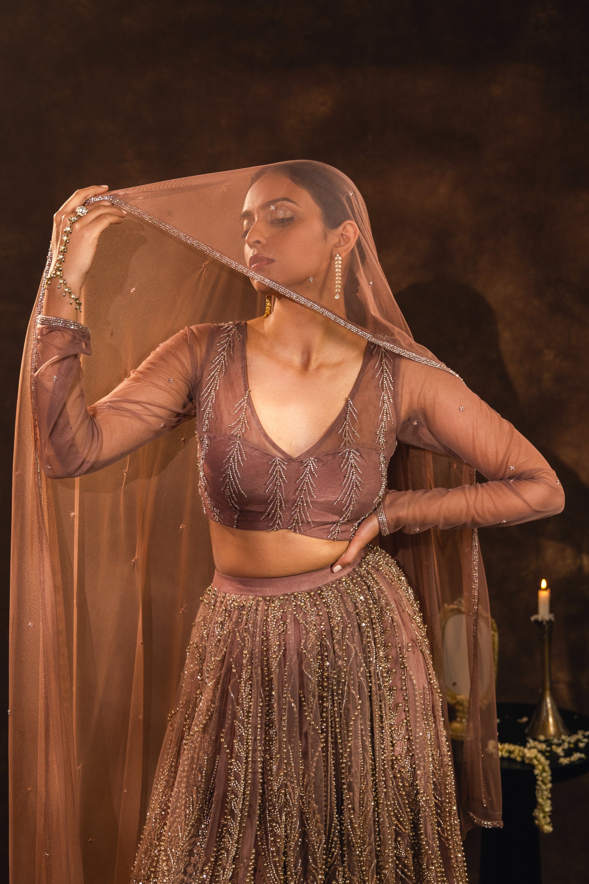 Dusty Rose Lehenga